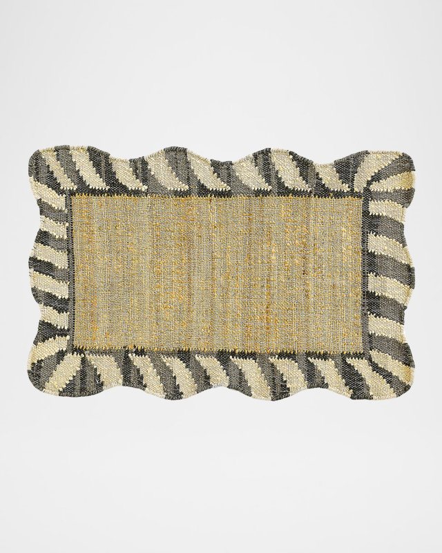 Jute Scalloped Rug, 2' x 3'
